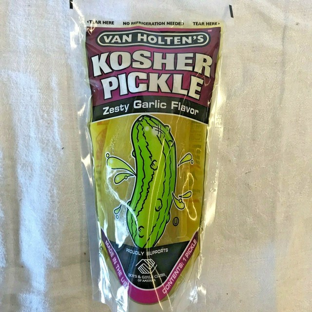 Van Holten's Kosher Garlic Pouch Pickle 12 Pickles for sale online eBay