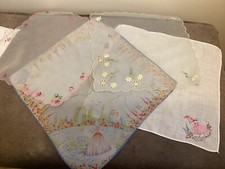 4 x Vintage Taschent&uuml;cher - unbenutzt