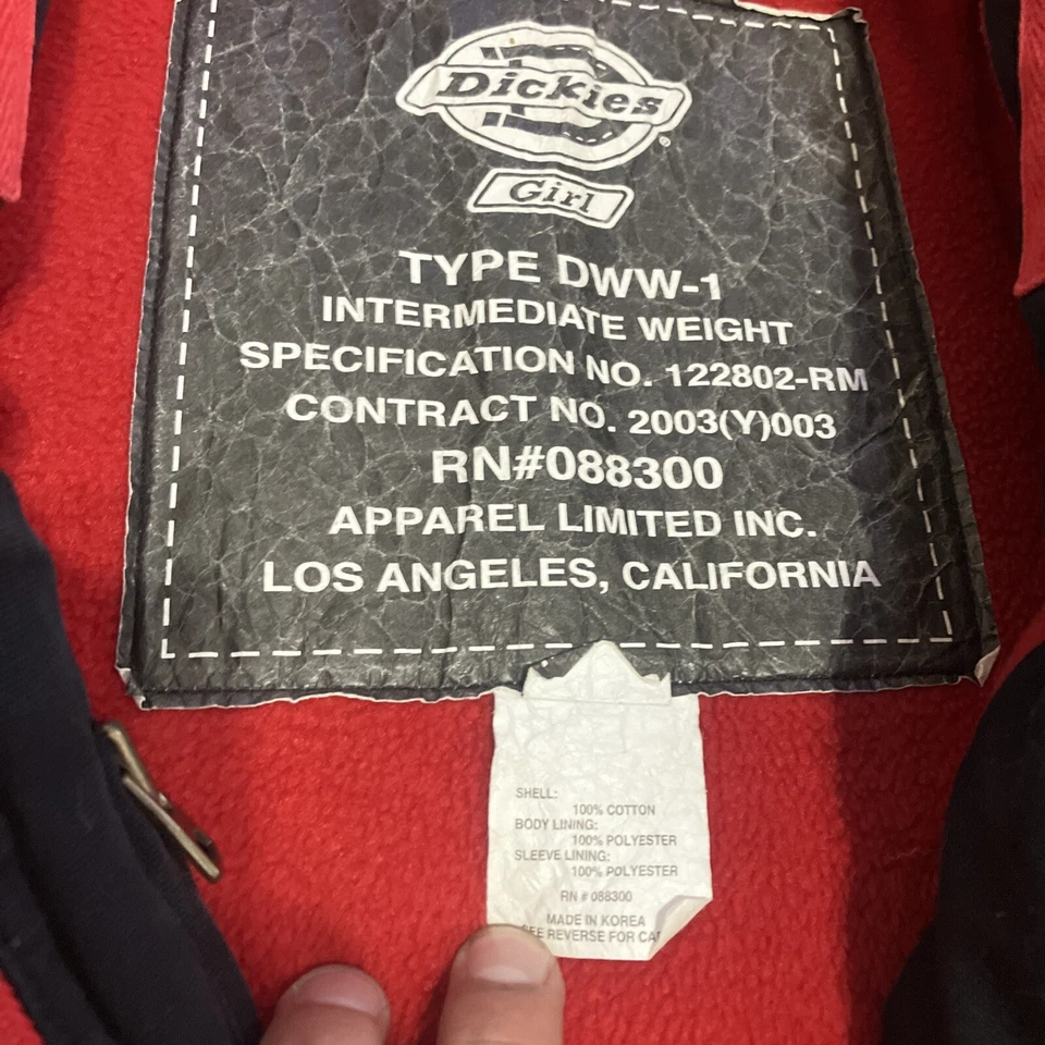 Chaqueta forrada vintage Dickies Workwear para mujer calce medio recortado  Foto 3 de 4