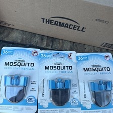 3x LOT Thermacell Mosquito Repellent Refills 36 Hours ER136 5034 Pack Cartridges