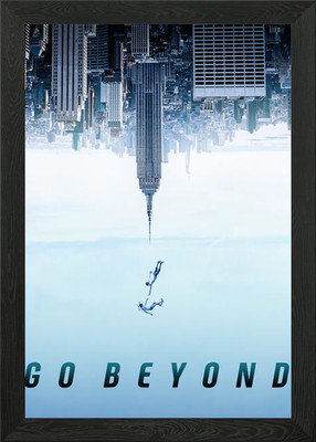 Go Beyond: Upside Down Stadtbild gerahmtes Wandbild Poster Leinwanddruck Bild