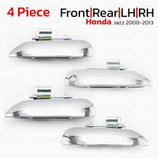 RHD Set Chrome 4 Door Handle Hand Outer For Honda Jazz Fit GE 2008 - 2013