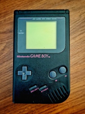 Nintendo Game Boy Original DMG-01 Console Play it Loud BLACK *No Battery Cover*