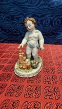 Scultura Putto Amorino Porcellana Capodimonte Anni 50 Statuina Angioletto Murato