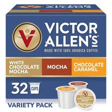 Victor Allen's Coffee Mocha Variety Pack (White 32 Count (Pack of 1), Brown