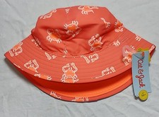 Cat And Jack Reversible Sun Hat 12-24 Month Toddler Dusty Rose With Crabs G1 