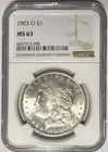 1903 O Morgan Silver Dollar $1 NGC MS63 ‼️BETTER DATE & FULL OF LUSTER‼️