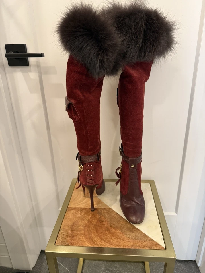 Botas rojas de gamuza y cuero DSQUARED2 talla 38 ¡¡RARAS!!! Foto 4 de 4