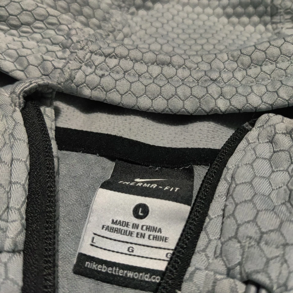 Moletom com capuz Nike Kobe Bryant Mamba cinza escala zíper completo Dri-Fit masculino tamanho grande - Imagem 2 de 4