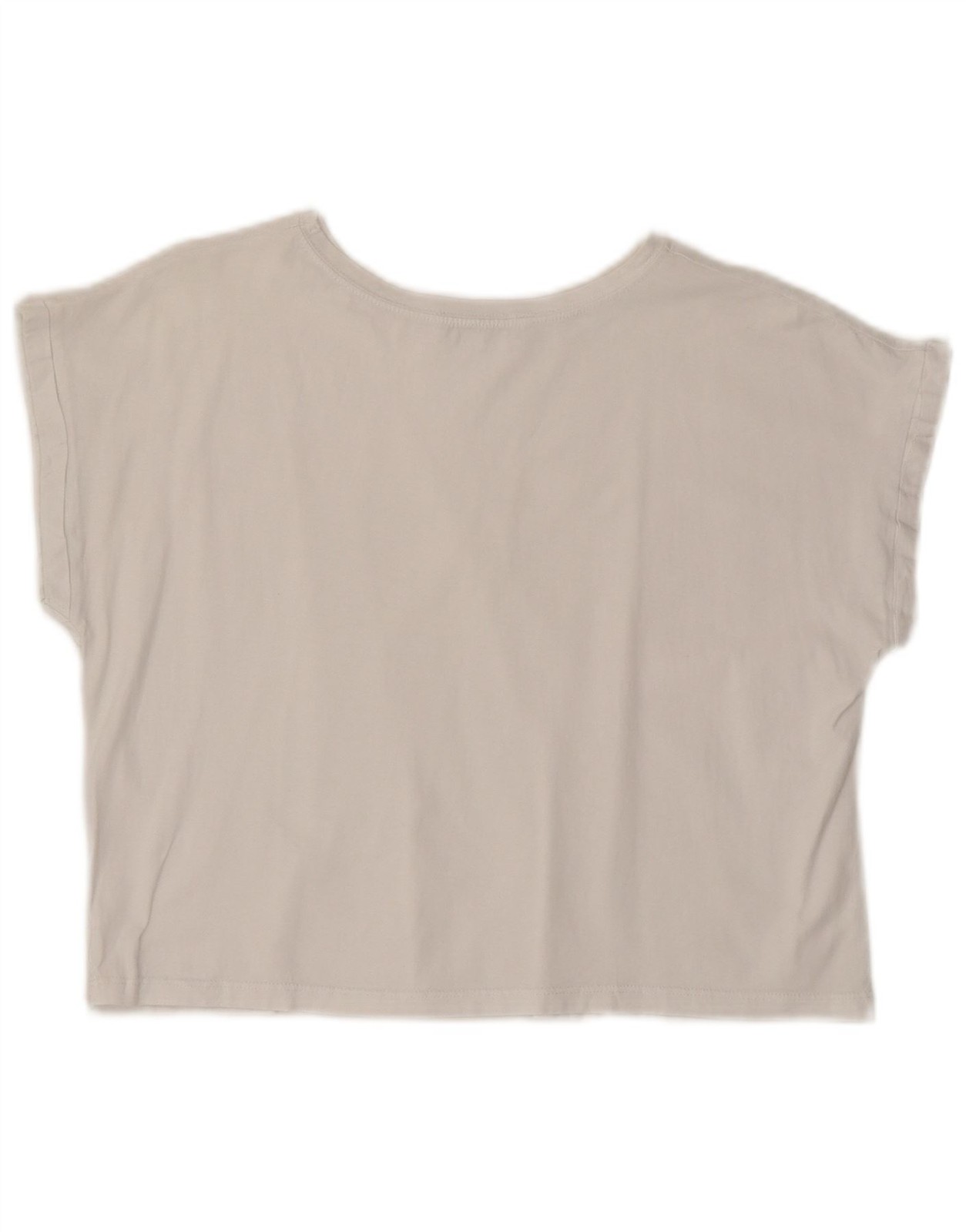 ZARA Womens Oversized Crop T-Shirt Top UK 10 Small White BH29 thumbnail 2