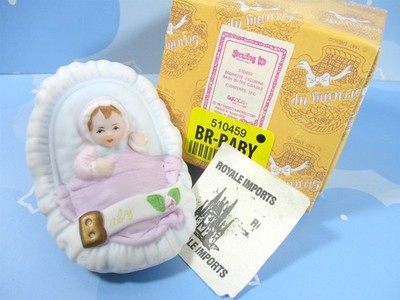 Enesco Growing Up Girls Birthday Age Baby Brunette E510459 In Box 