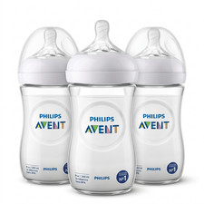 Philips Avent Natural Baby Bottle Blue 9oz 3pk SCY90323 - New Damaged Box