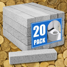 20Pack Pumice Stone for Toilet Cleaning Bowl Stick,Powerfully Cleans Hard Water