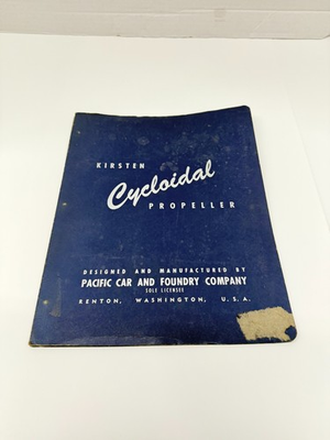 #ad Vintage Kirsten Cycloidal Propeller Manual Pacific Car amp; Foundry USA Made $9.99