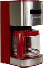 Kenmore 40707 12 Cup Programmable Coffee Maker in Red Stainless Steel / 