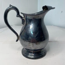 Vintage Silverplate Marshall Fields 9 Inch Tall Water Pitcher