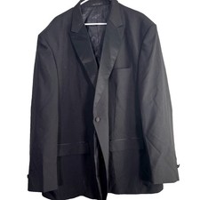 Kyle Thomas Tuxedo Jacket Mens 52 Black Formal Blazer Prom Wedding Event Evening