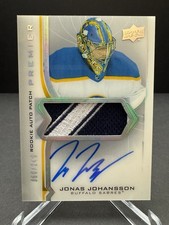 2020-21 Upper Deck Premier Jonas Johansson Rookie Auto Patch 060-249