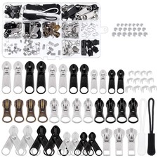 250Pcs Zipper Replacement Repair Fix Kit Slider Mixed colors