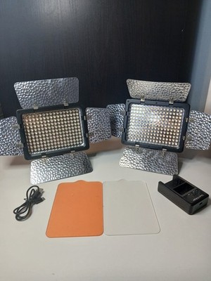 2 LED Light Panel VL-180B continuous Light with AC Input and Battery Charger