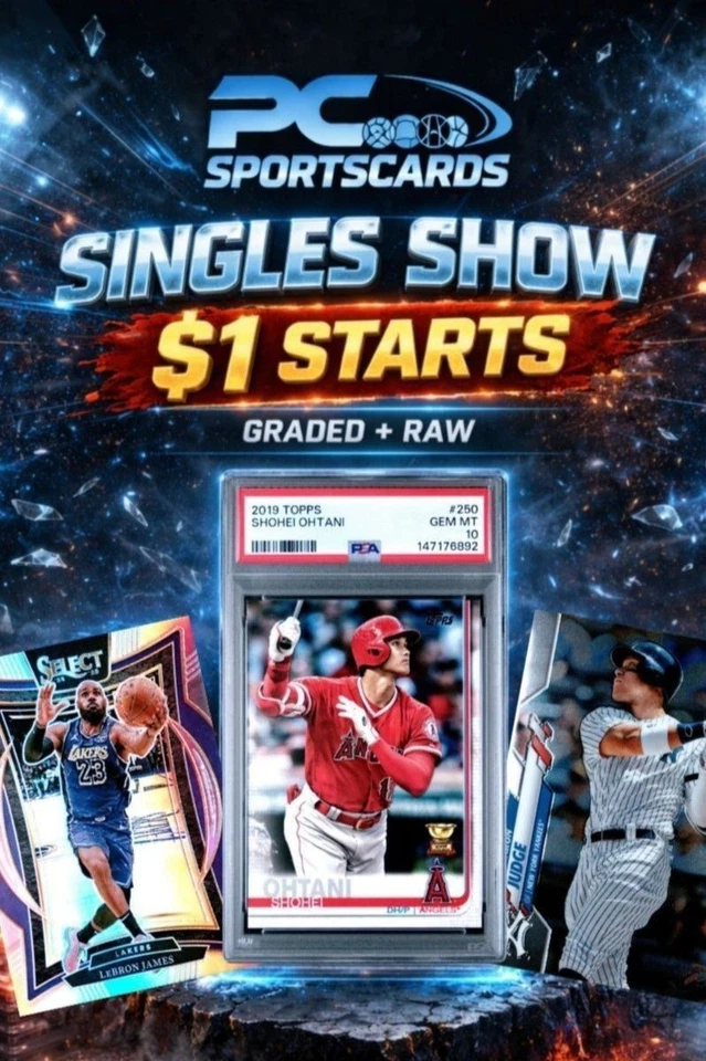 💎 PC Sportscards💎 Rookies, Slabs & Singles ⏰ LIVE AUCTION 🏀🏈⚾