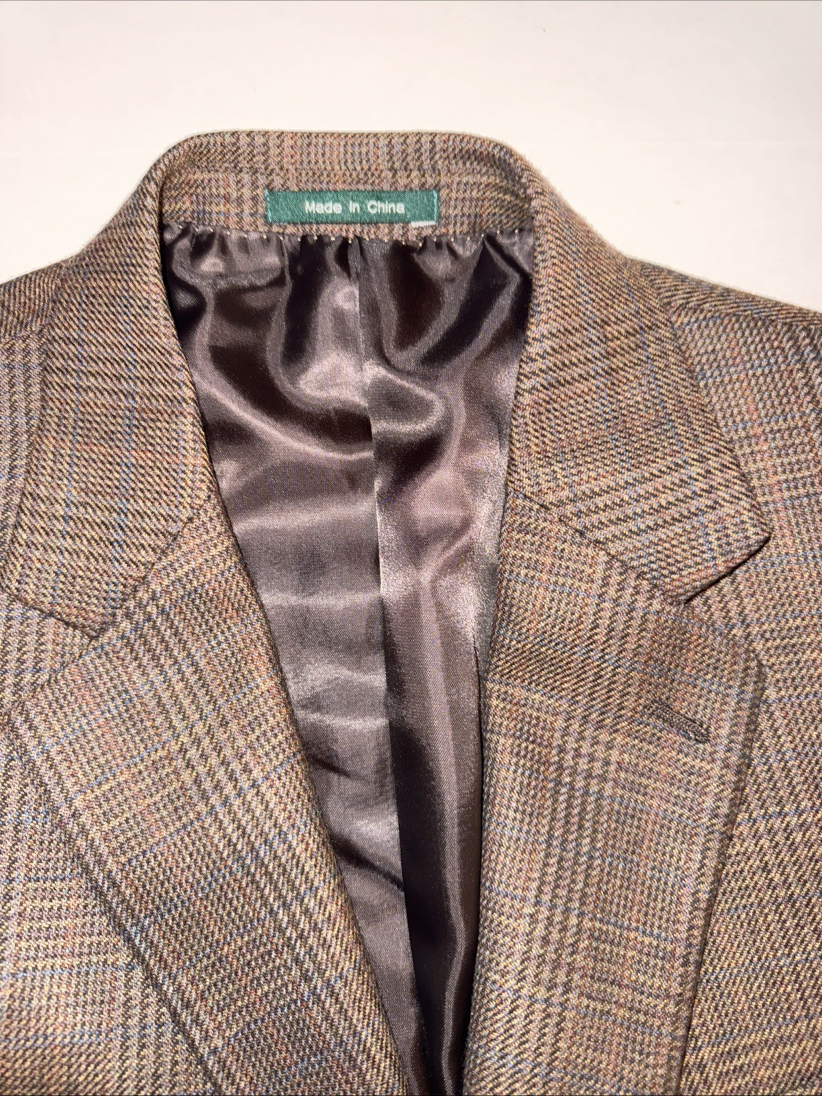 FILA Giacca cappotto sportivo vintage Hunt Rowe 44R marrone tweed 100% lana di agnello