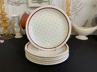 6 x Vintage BILTONS Side Plates Red Polka Dot 16.5cm Diameter VGC