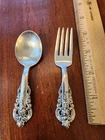 Wallace Grande Baroque Sterling Silver Baby Spoon And Fork Set