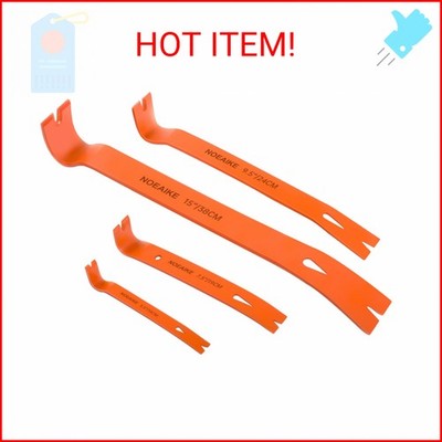 NOEAIKE 4-Pack Flat Pry Bar Set 5.5''/7.5''/9.5''/15'' for Woodworking