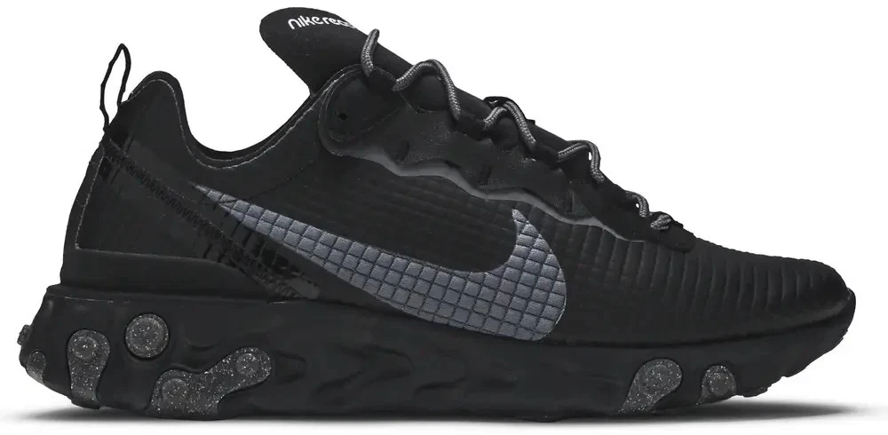 Nike React Element 55 Shoes Mens Size 9.5 Black Triple Black Running Sneakers Shop Men main image 4