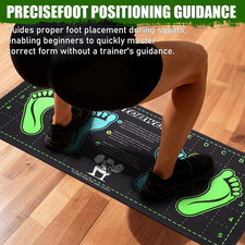 31.5 X 13.8 Non-Slip Squat Mat Foot Position Pro-Grade Exercise Mat Great Squats