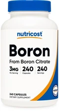 Nutricost Boron 3mg Supplement, 240 Vegetarian Capsules, 240 Servings