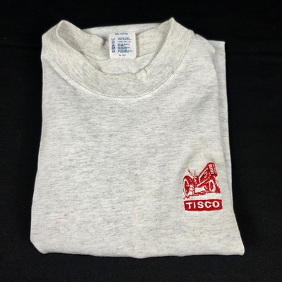 #ad DELTA T Shirt Men#x27;s XL Grey Heather Cotton Tractor Supply Co Graphic Tee S S $20.00