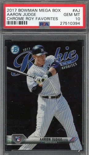 Aaron Judge 2017 Bowman Mega Box Chrome Baseball Rookie Card #AJ Graded PSA 10