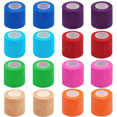 Elastische Selbsthaftende Bandage   16 Rollen für Flexiblen Schutz & Erste Hilfe