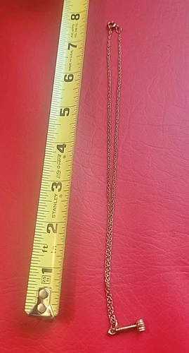 Collier laiton 16 pouces maillet marteau cour suprême maçonnique franc maçon pendentif