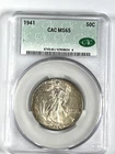 1941 Walking Liberty Half Dollar CAC MS65