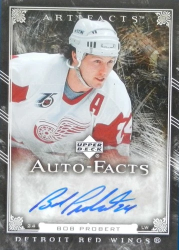 06-07 ud upper deck artifacts autofacts bob probert red wings autograph auto