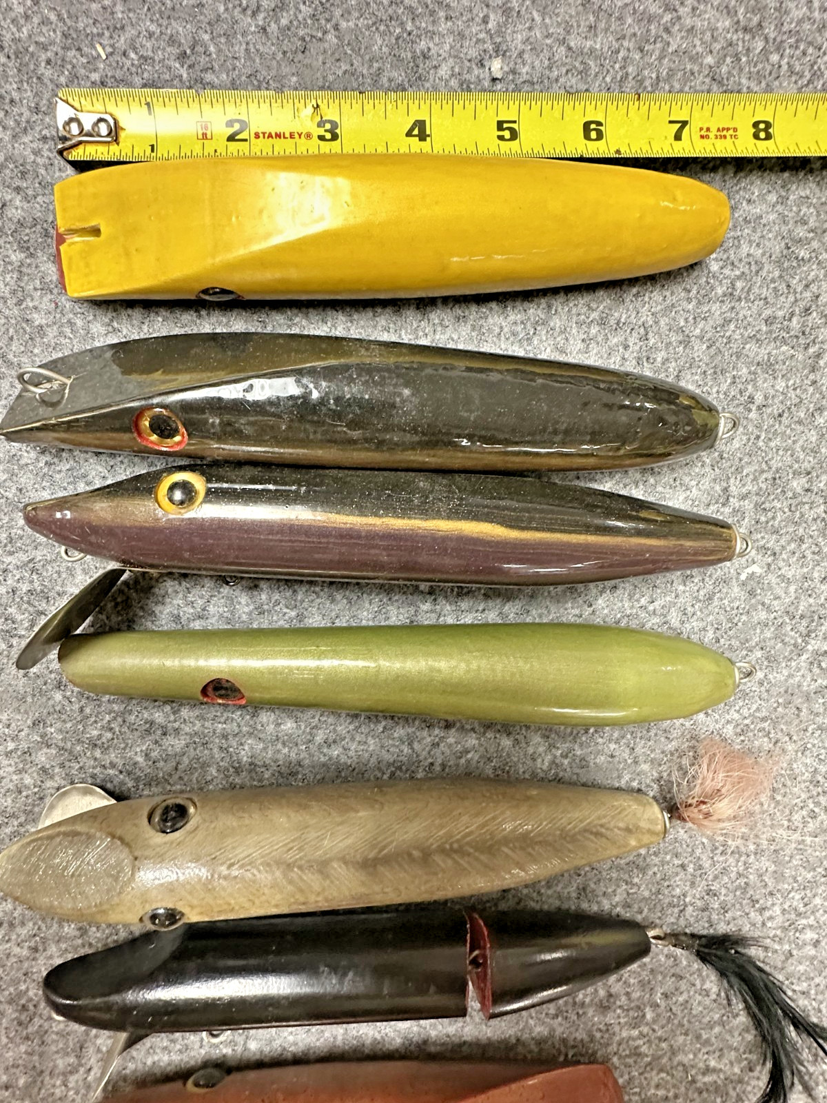 11 CUSTOM  made Wood PLUGS WOOD SALTWATER SURF FISHING LURES, striper BAITS - Image 3