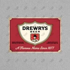 Vintage Drewrys Beer Metal Sign Indiana Brewery Collectible Retro #850325