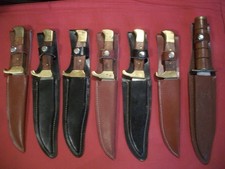 Vintage Bowie Knife Lot of 7 Knives, NOS May Need Buffing & Cleaning