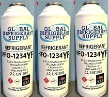 HFO, R1234yf, Refrigerant Automotive A/C, (3) 8 oz. Self-Sealing Cans FAST SHIP