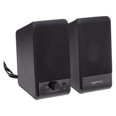 Amazon Basics USB PC Lautsprecher Stereo Paar Schwarz Modell U213