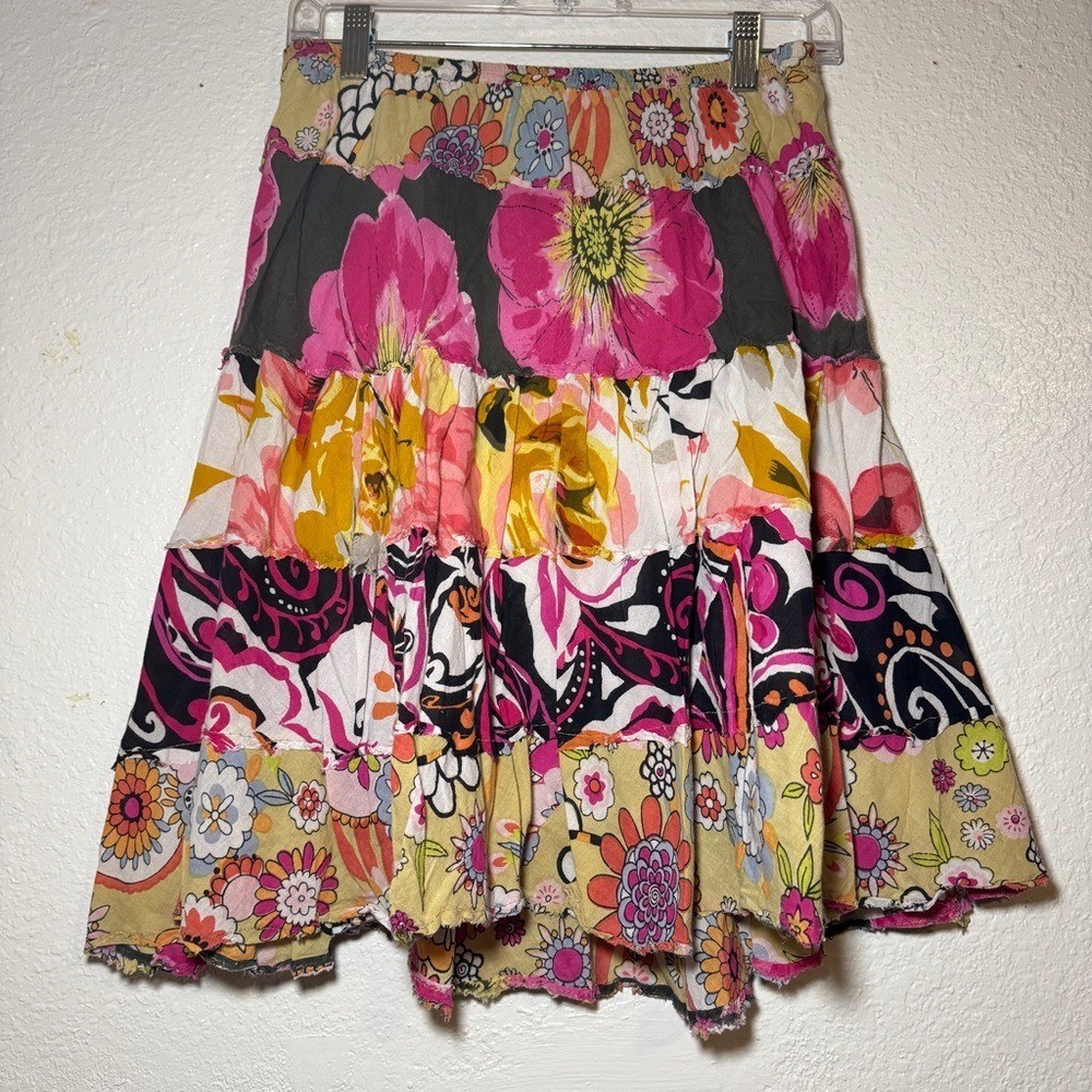 Cato Patchwork Fairy Whimsy Boho Cottagecore Skir… - image 1