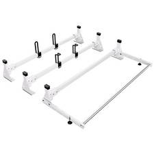 Van Roof Ladder Rack 54in Heavy-duty Q235 Steel 800lb Rollers Tie-downs