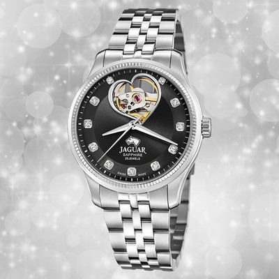 Jaguar Damenuhr Edelstahl silber Jaguar Coeur Armbanduhr UJ994/3