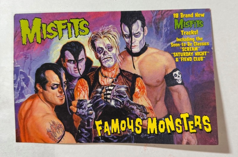 MISFITS FAMOUS MONSTER RARE PROMO POSTCARD 1999 HORROR PUNK