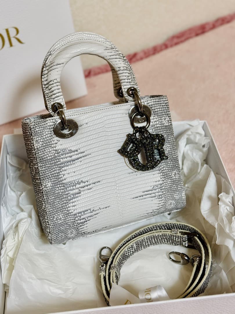 Christian Dior Lady Dior Himalayan Lizard Small Size M0531RLFFX-09EU