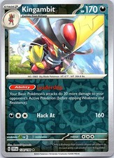 Kingambit Scarlet & Violet 134/198 Rare Pokemon Reverse Holo NM Pokemon Card
