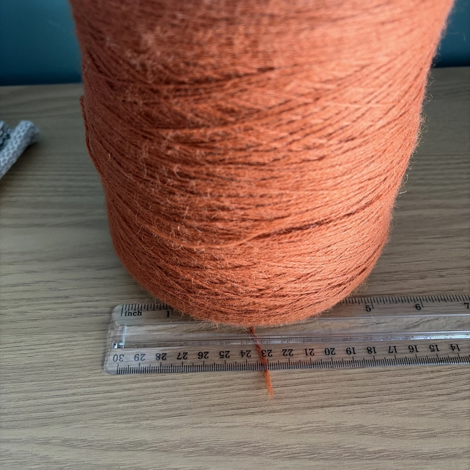 Inca Tops large rust orange yarn spool Alpaca (?) see photos image 4